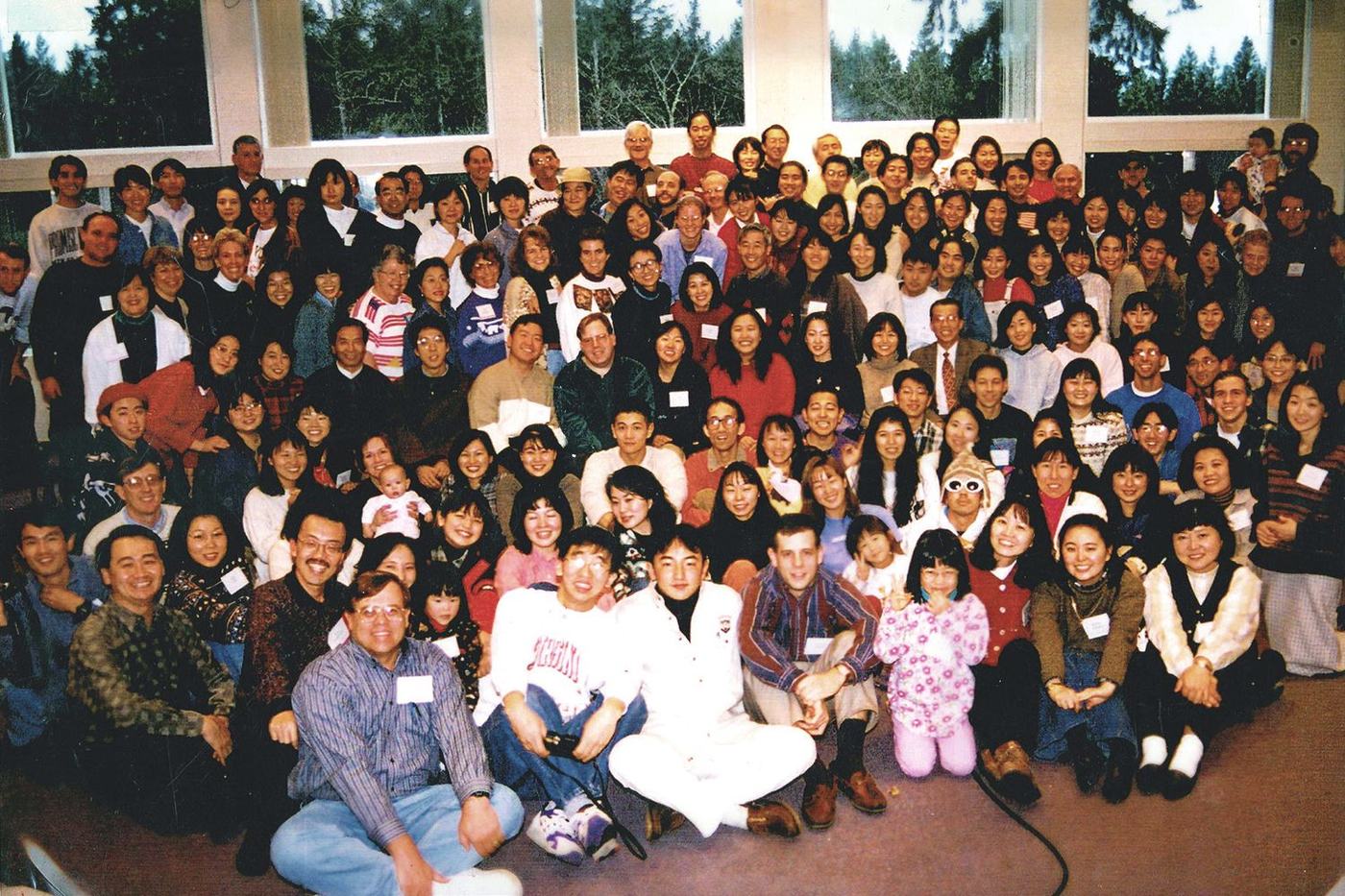 A JCFN regional gathering, everyone posed together indoors
