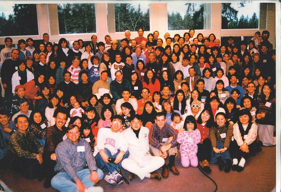 JCFN gathering, 1990s, indoors